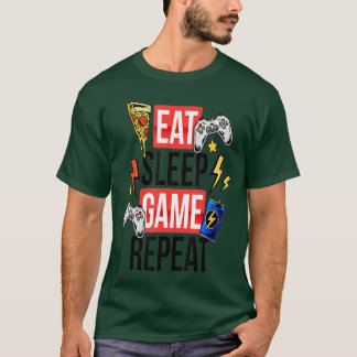 Rolig Ät Sov Game Upprepa för videospel fans T Shirt