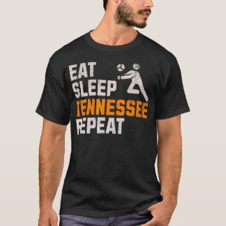 Rolig Ät Sova Tennessee Upprepa Volunr State Voll T Shirt