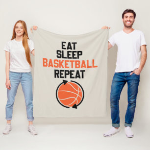 Rolig äta sova Basket repeat word konst  Fleecefilt