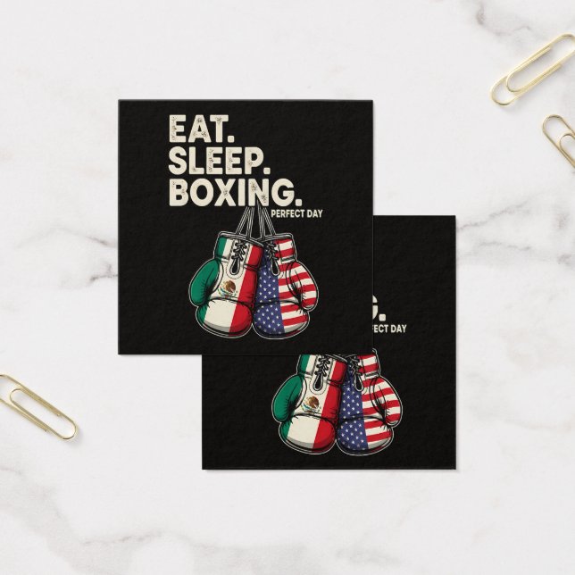 Rolig Äta Sova Upprepa Boxning Fyrkantigt Visitkort (Kontor)