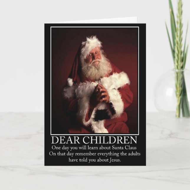 Rolig ateist Santa Helgkort (Framsida)