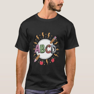 Rolig åter till skolan Abcd lärare Rocks Abcs Teac T Shirt