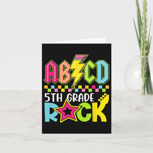 Rolig åter till skolan Blixt 5:e klass Rock Kort (Framsida)