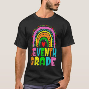 Rolig åter till skolan regnbåge sjunde klass först t shirt