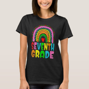 Rolig åter till skolan regnbåge sjunde klass först t shirt
