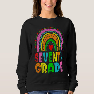 Rolig åter till skolan regnbåge sjunde klass först t shirt