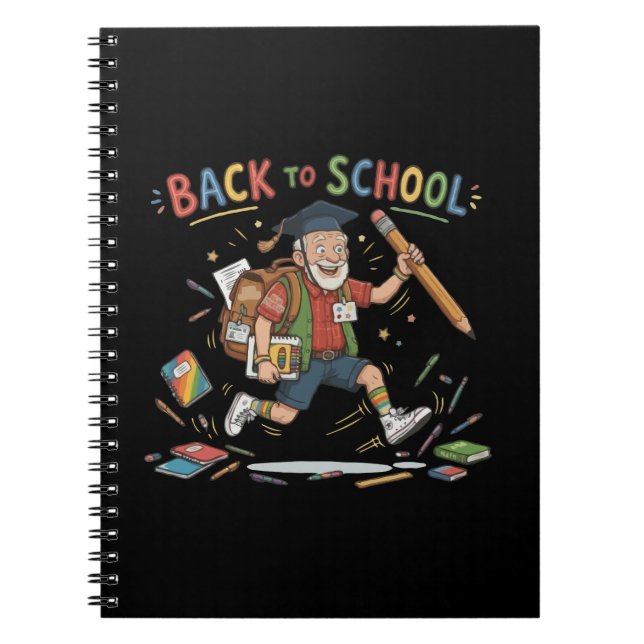Rolig åter till skolan seniorelev anteckningsbok (Framsidan)