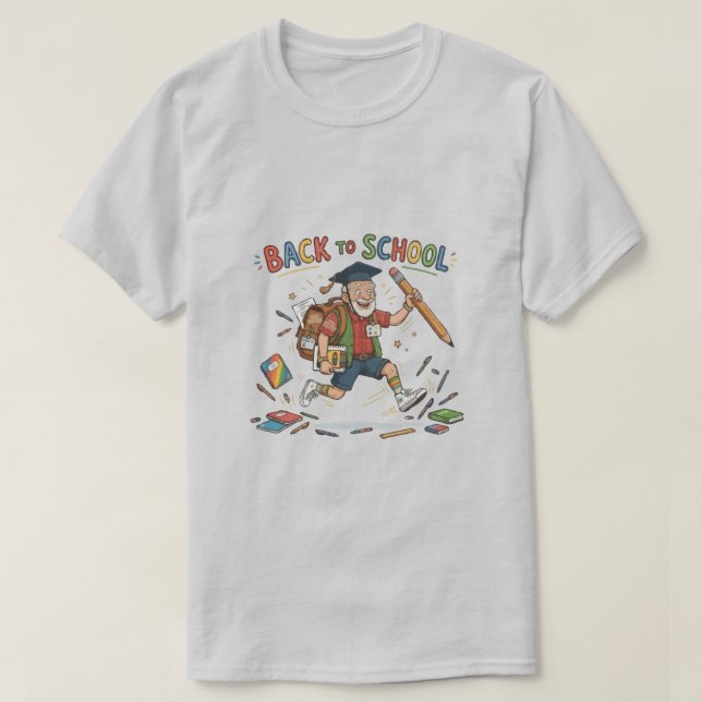 Rolig åter till skolan seniorelev t shirt (Design framsida)