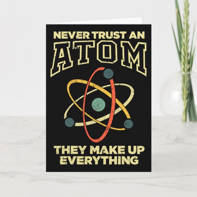 Rolig Atomkonst Män Kvinnor Stem Molekyl Kemi T Kort (Framsida)