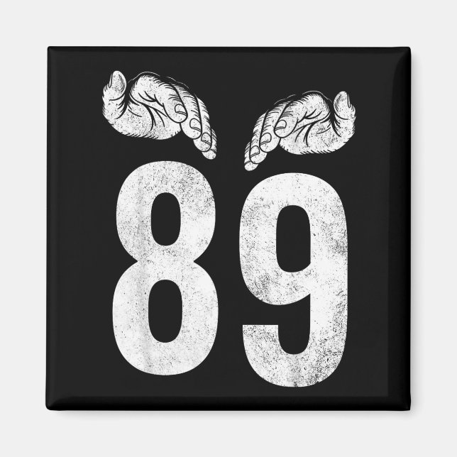 Rolig Åtta Nio 8 9 Meme Gen Alpha Slang 8 9 Hand Magnet (Framsidan)