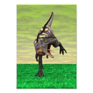 Rolig Aucasaurus rytande förhistorisk Dino Konst Fototryck