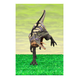 Rolig Aucasaurus rytande förhistorisk Dino Konst Fototryck