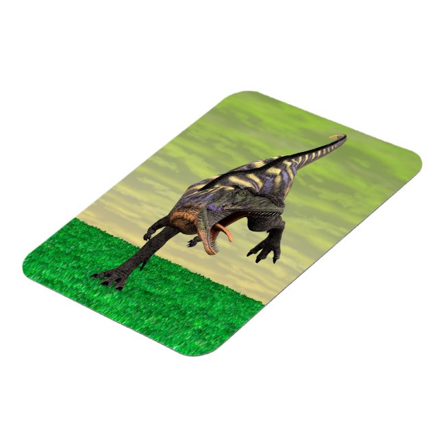 Rolig Aucasaurus rytande förhistorisk Dino Konst Magnet (Vänstra Sidan)