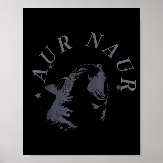Rolig Aur Naur Katt Australisk Accent Poster (Framsidan)
