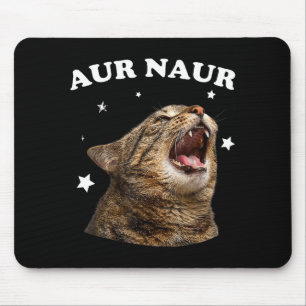 Rolig Aur Naur Kattstil Oh Nej Förvånad Katt Meme Musmatta