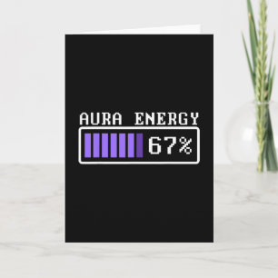 Rolig Aura Energi Vid 67 Six Seven Genz Meme Slang Kort