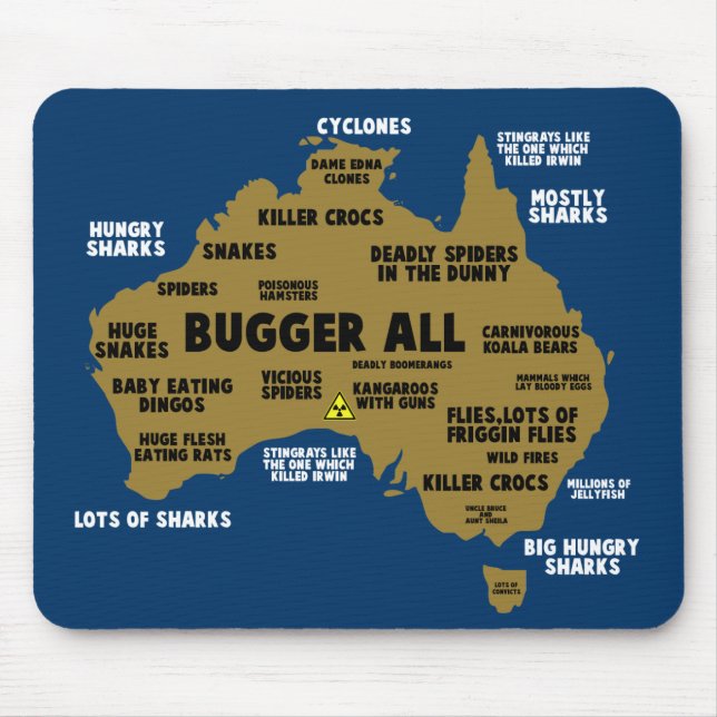 Rolig Aussie karta Musmatta (Framsidan)