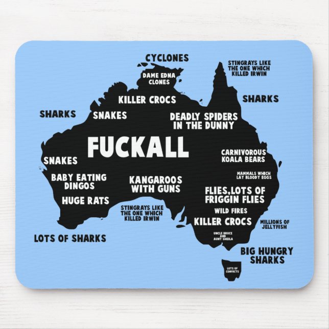 Rolig Aussie karta Musmatta (Framsidan)