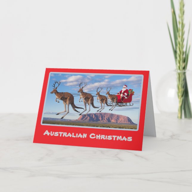 Rolig australiensisk julhelg kort (Framsida)