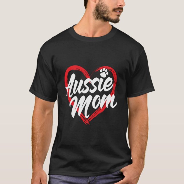 Rolig Australisk Shepherd Mamma Hundägare Aussie V T Shirt (Framsida)