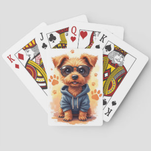 Rolig australisk terrier Kawaii hund Casinokort