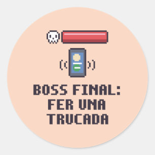 Rolig Autism Katalansk Final Boss Klistermärke