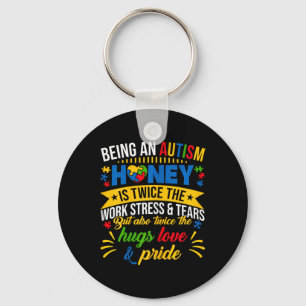 Rolig Autism Medvetenhet T-shirt Att Vara En Autis Nyckelring