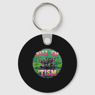 Rolig Autism Rizz Em Med Tism Groda Meme Autis Nyckelring