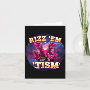 Rolig Autism Rizz Henne Med Tism Dinosaurie Meme A Kort