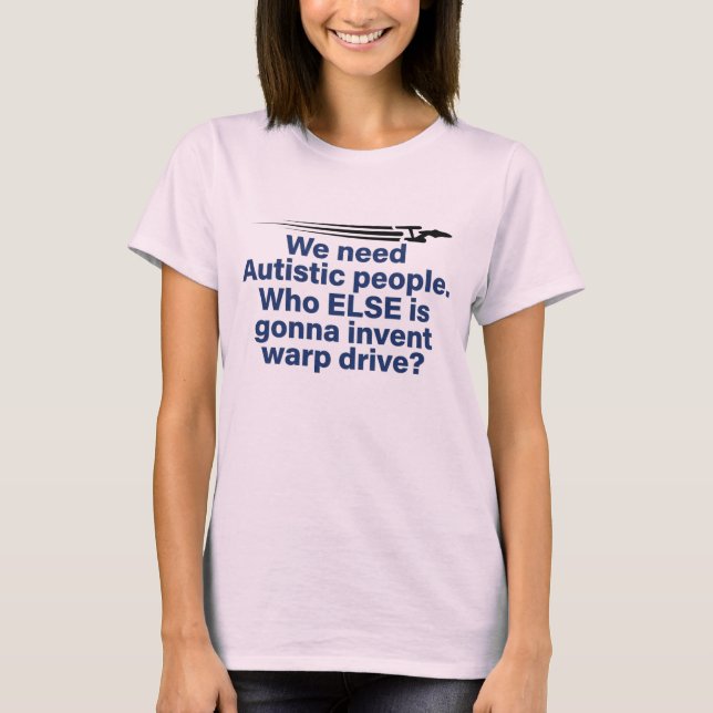 Rolig Autism Star Trek Citat T-Shirt Present (Framsida)