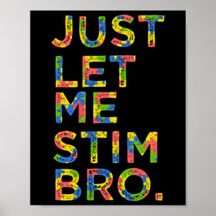 Rolig Autismmedvetenhet Månad Låt Mig Stimma Bro Poster