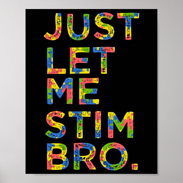 Rolig Autismmedvetenhet Månad Låt Mig Stimma Bro  Poster (Framsidan)