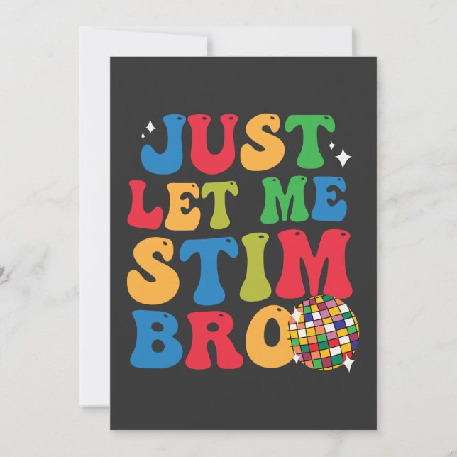 Rolig Autistisk Autism Medvetenhet Låt mig bara St Inbjudningar (Framsida)