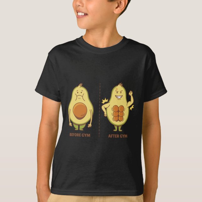 Rolig Avokado, Sött Frukt Meme T Shirt (Framsida)