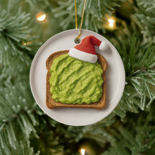 Rolig Avokadotoast – Personlig julpresent Julgransprydnad Keramik