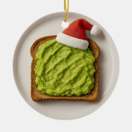 Rolig Avokadotoast – Personlig julpresent Julgransprydnad Keramik