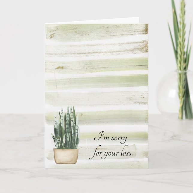 Rolig Avskedsansökan ledsen för din förlust till c Kort (Framsida)