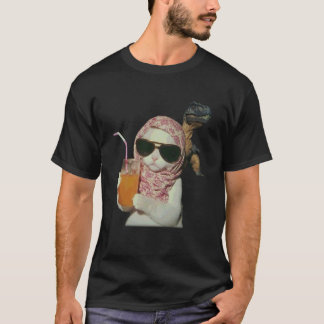 Rolig Avslappnad Katt Dinosaurie Meme Män Kvinnor T Shirt