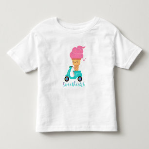 Rolig Avslappnad Sommar Rosa Glass Skoter Älskling T Shirt