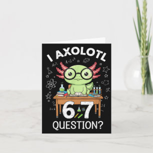 Rolig Axolotl 67 Frågor Vetenskap Axolotl Pojkar Kort