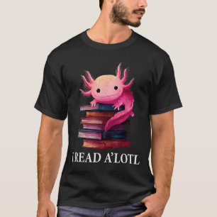 Rolig Axolotl Bokälskare Bibliotekarie Läsning Bib T Shirt