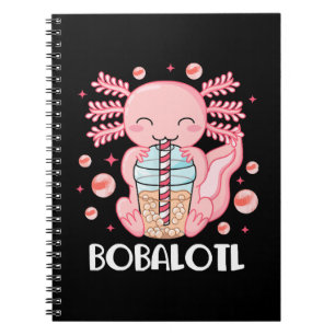 Rolig Axolotl Bubble Tea Anteckningsbok