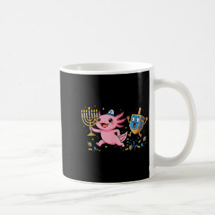 Rolig Axolotl Dreidel Menorah Hanukkah Barn Kvinno Kaffemugg