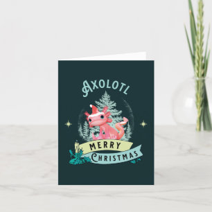Rolig Axolotl God Jul Helgkort