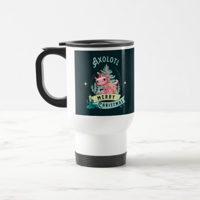 Rolig Axolotl God Jul Resemugg (Vänster)