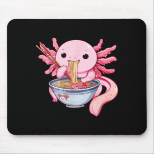 Rolig Axolotl Ramen Kawaii Anime Japansk Grafik Musmatta
