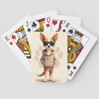 Rolig Azawakh Kawaii Hund Casinokort