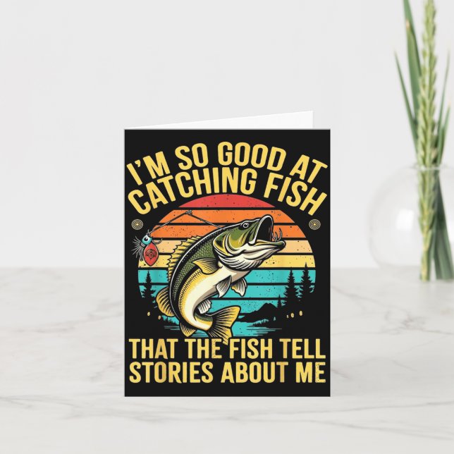 Rolig B Fiskecitat Angler Snnerbait Lockbete Humor Kort (Framsida)
