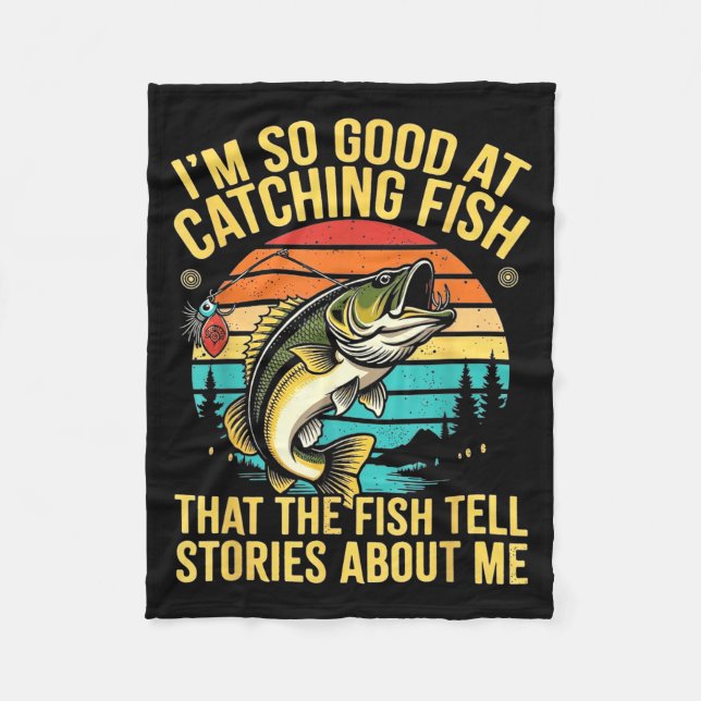 Rolig B Fiskecitat Angler Snnerbait Lure Humor  Fleecefilt (Framsidan)