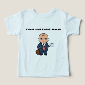 Rolig Baby Boss - Jag är inte kort, jag är byggd f T Shirt